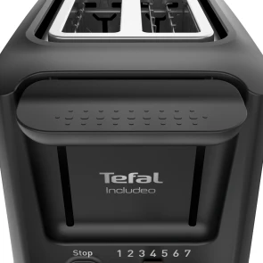 Тостер Tefal Includeo 850Вт, розморожування, щипці, термопластик, чорний №9