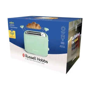 Тостер Russell Hobbs Eden 800Вт, пластик, подогрев, разморозка, фисташковый №7