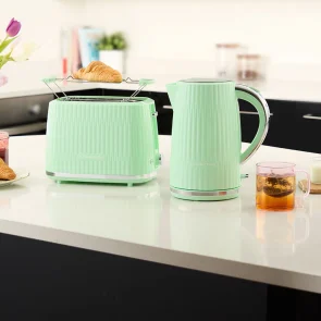 Тостер Russell Hobbs Eden 800Вт, пластик, подогрев, разморозка, фисташковый №9