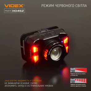 Налобний світлодіодний ліхтарик VIDEX VLF-H045Z 270Lm 5000K №7