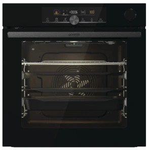 Духова шафа Gorenje електрична, 77л, A+, пара, дисплей, готування на різних рівнях, піроліз, чорний №1