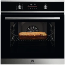 Духовой шкаф Electrolux электрический, 65л, A+, дисплей, конвекция, пиролиз, телескопические направляющие, черный