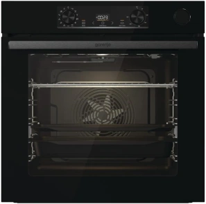 Духова шафа Gorenje електрична, 77л, A+, пара, дисплей, чорний №1