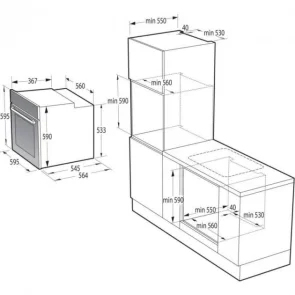 Духовой шкаф Gorenje электрический, 77л, A+, белый №8