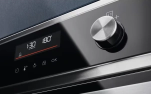 Духовой шкаф Electrolux электрический, 65л, A+, дисплей, конвекция, пиролиз, телескопические направляющие, черный №6