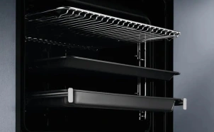 Духовой шкаф Electrolux электрический, 65л, A+, дисплей, конвекция, пиролиз, телескопические направляющие, черный №7
