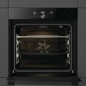 Духовой шкаф Gorenje электрический, 77л, A+, пар, дисплей, готовка на разных уровнях, пиролиз, Wi-Fi, черный №5