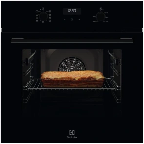 Духовой шкаф Electrolux электрический, 65л, A, дисплей, конвекция, телескопические направляющие, черный №2