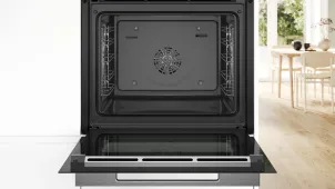 Духовой шкаф Bosch электрический, 71л, A+, дисплей, конвекция, белый №4