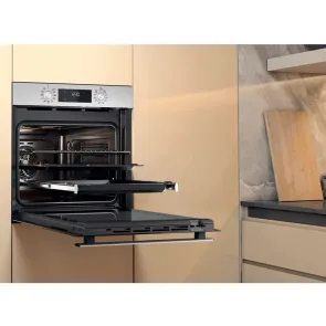 Духовой шкаф Whirlpool электрический, 71л, A+, дисплей, конвекция, телескопические направляющие, нерж. №9