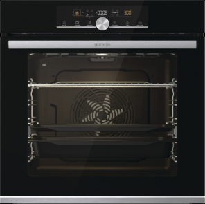 Духова шафа Gorenje духова електрична, 77л, A+, дисплей, піроліз, чорний №1