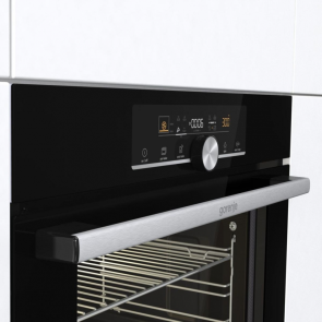 Духова шафа Gorenje духова електрична, 77л, A+, дисплей, піроліз, чорний №6
