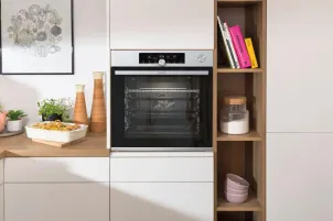 Духова шафа Gorenje електрична, 77л, A+, пара, приготув. на декількох рівнях, дисплей, нерж №3