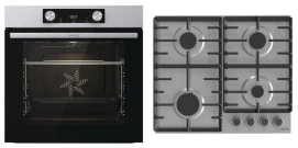Комплект Gorenje (духовка электрическая BO6737E02XK+варочная поверхность газовая G642ABX), 743550, нерж.