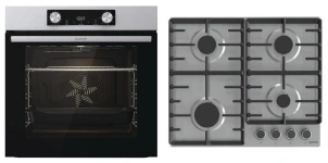 Комплект Gorenje (духовка електрична BO6737E02XK + варильна поверхня газова G642ABX), 743550, нерж. №1