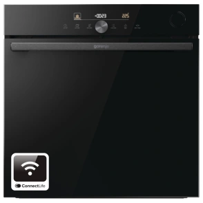Духова шафа Gorenje електрична, 77л, A+, пара, дисплей, Wi-Fi, чорний №2