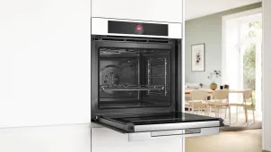 Духова шафа Bosch електрична, 71л, A+, дисплей, конвекція, піроліз, білий №5