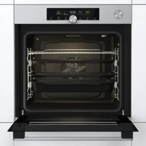 Духова шафа Gorenje електрична, 77л, A+, пара, приготув. на декількох рівнях, дисплей, нерж №7