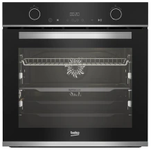 Духовой шкаф Beko электрический, 72л, A+, дисплей, конвекция, пара, 2 блюда, телескопические направляющие, чержавеющая сталь.