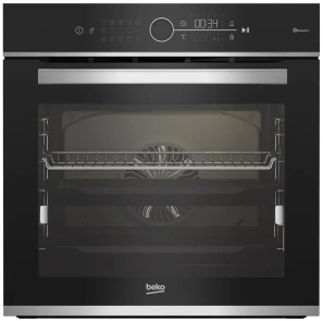 Духовой шкаф Beko электрический, 72л, A+, дисплей, конвекция, телескопические направляющие, пара, нерж. №2