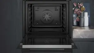 Духовой шкаф Siemens электрический, 71л, A+, дисплей, конвекция, пиролиз, черный №5
