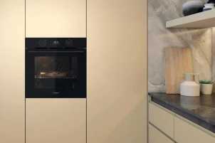 Духова шафа Whirlpool електрична, 71л, A+, дисплей, конвекція, телескоДуховкані напрямні, чорний №3