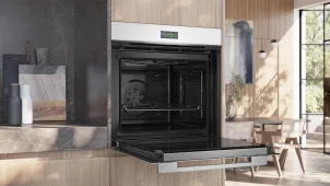 Духова шафа Siemens електрична, 71л, A+, дисплей, конвекція, піроліз, білий №3