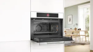 Духовой шкаф Bosch электрический компактный, 45л, A, дисплей, конвекция, ф-ция микроволн, белый №5