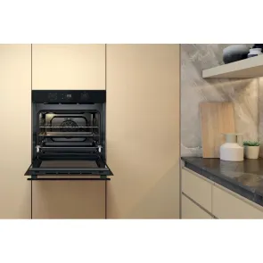 Духова шафа Whirlpool електрична, 71л, A+, дисплей, конвекція, телескоДуховкані напрямні, чорний №9