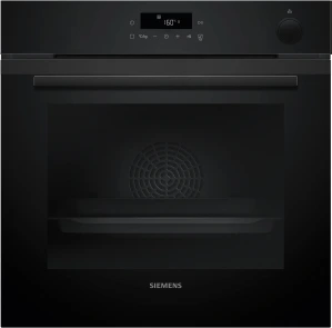 Духова шафа Siemens електрична, 71л, A+, пара, дисплей, конвекція, телескоДуховкані напрямні, чорний №1