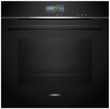 Духова шафа Siemens електрична, 71л, A+, пара, дисплей, конвекція, чорний