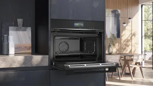 Духовой шкаф Siemens электрический компактный, 47л, A+, дисплей, конвекция, черный №3