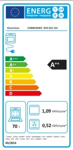 Духовой шкаф Electrolux электрический, 70л, А++, пар, дисплей, конвекция, ф-ция пароварки, телескопические направляющие, черный №8