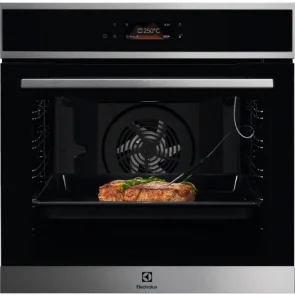 Духовой шкаф Electrolux электрический, 72л, A+, пар, дисплей, конвекция, пиролиз, телескопические направляющие, черный №1