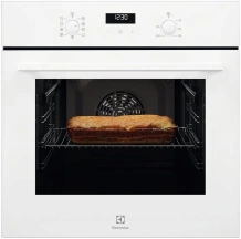 Духова шафа Electrolux електрична, 65л, A, дисплей, конвекція, телескоДуховкані напрямні, білий
