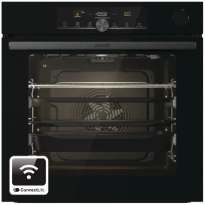 Духовой шкаф Gorenje электрический, 77л, A+, пар, дисплей, 300°C, Wi-Fi, черный №1