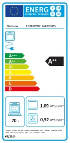 Духова шафа Electrolux електрична, 70л, А++, пара, дисплей, конвекція, ф-ція пароварки, телескоДуховкані напрямні, чорний №3
