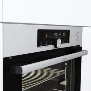 Духова шафа Gorenje електрична, 77л, A+, пара, дисплей, готування на різних рівнях, нерж №7