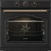 Духовой шкаф Gorenje электрический, 77л, A+, пар, дисплей, черный матовый