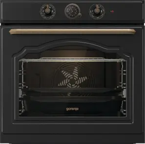 Духовой шкаф Gorenje электрический, 77л, A+, пар, дисплей, черный матовый №2