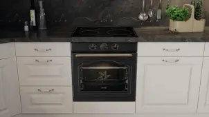 Духовой шкаф Gorenje электрический, 77л, A+, пар, дисплей, черный матовый №3
