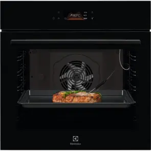 Духовой шкаф Electrolux электрический, 72л, A+, пар, дисплей, конвекция, телескопические направляющие, черный №2