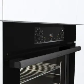 Духовой шкаф Gorenje электрический, 77л, A+, пар, дисплей, пиролиз, черный №7