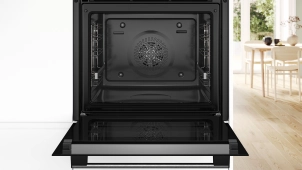 Духова шафа Bosch електрична, 71л, A+, дисплей, конвекція, піроліз, телескоДуховкані направляючі, нержавійка №5