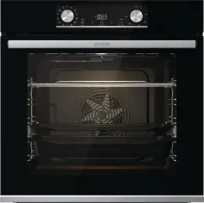 Духова шафа Gorenje електрична, 77л, A+, дисплей, ф-я без додавання жиру, чорний №2