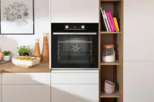 Духова шафа Gorenje електрична, 77л, A+, дисплей, ф-я без додавання жиру, чорний №3