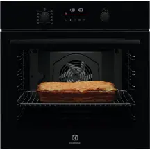 Духовой шкаф Electrolux электрический, 72л, A++, дисплей, конвекция, пиролиз, телескопические направляющие, черный