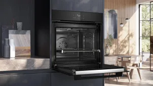 Духова шафа Siemens електрична, 71л, A+, дисплей, конвекція, піроліз, чорний №6