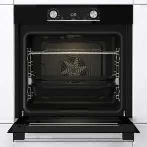 Духова шафа Gorenje електрична, 77л, A+, дисплей, ф-я без додавання жиру, чорний №5
