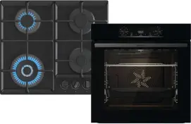 Комплект Gorenje (духовка электрическая BO6735E05B + поверхность газовая на стекле GTW641EB), 743549, черный